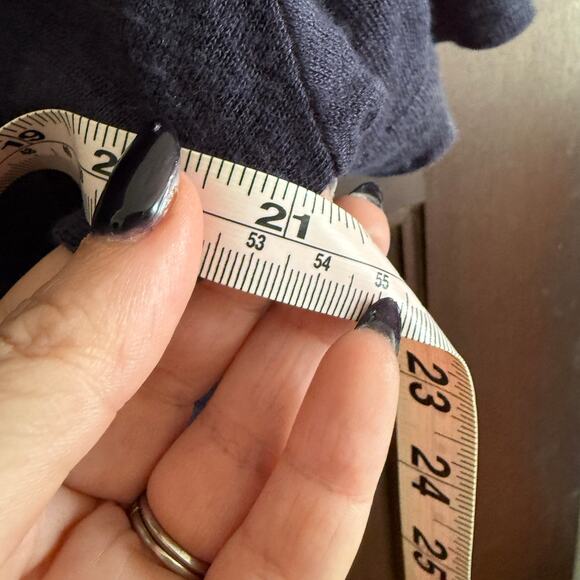 SLATE & STONE Men's navy Blue Linen Slub Chest Pocket Short Sleeve T Shirt Small - Picture 6 of 7